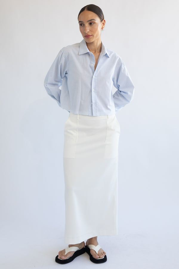 Cropped Long Sleeve Shirt - Almina Concept