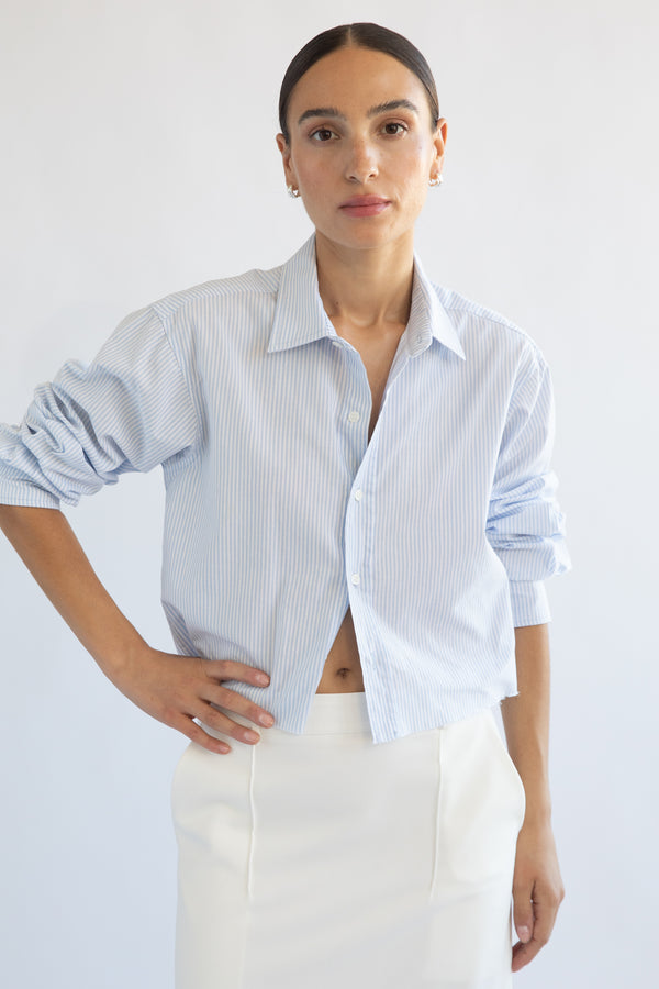 Cropped Long Sleeve Shirt - Almina Concept