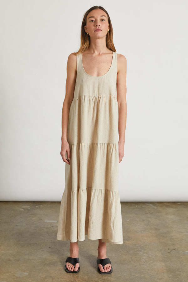 U Neck Midi Length Dress - Almina Concept