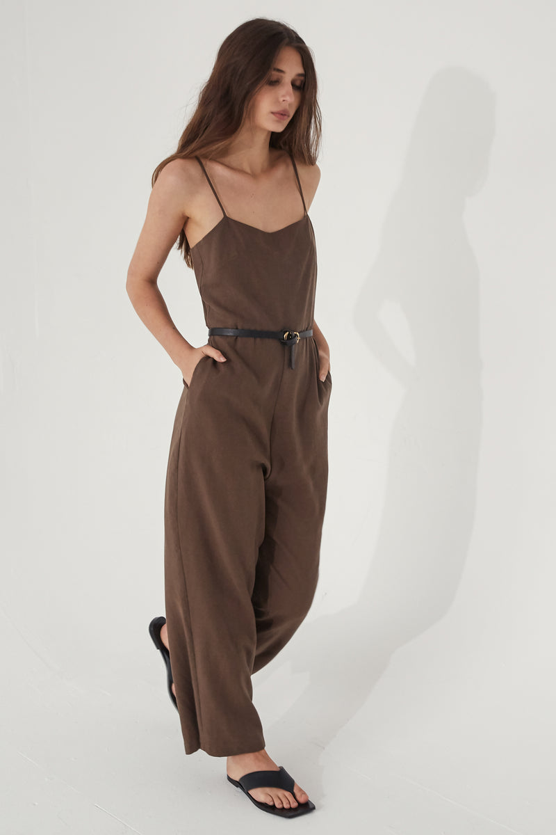 Camisole Linen Jumpsuit - Almina Concept