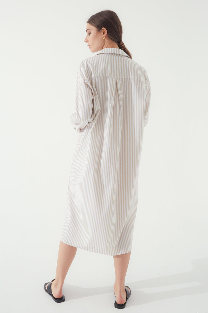 Stripe Shirt Dress - Almina Concept