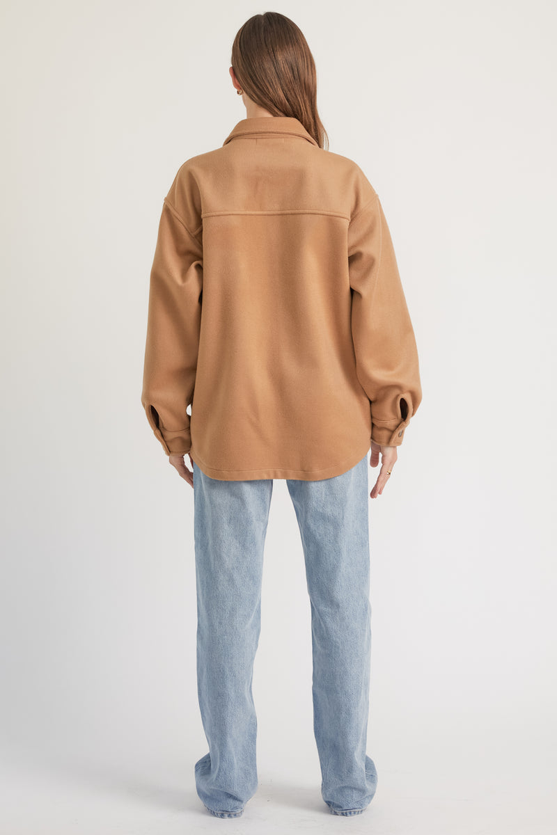 Wool Shirt Jacket - Almina Concept