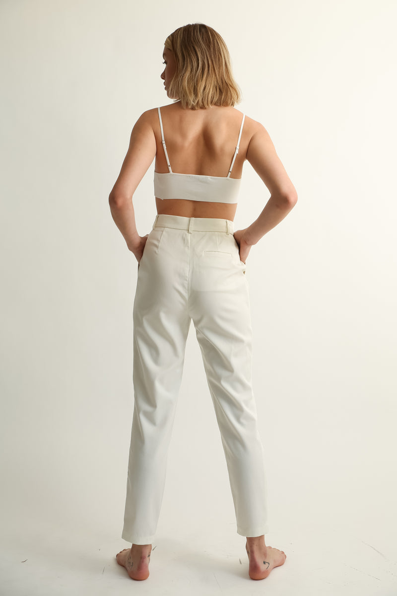 High Waisted Pleated Trouser - Almina Concept