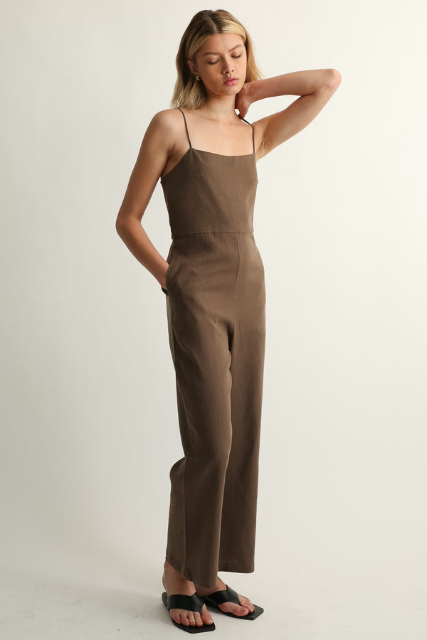 Camisole Linen Jumpsuit - Almina Concept