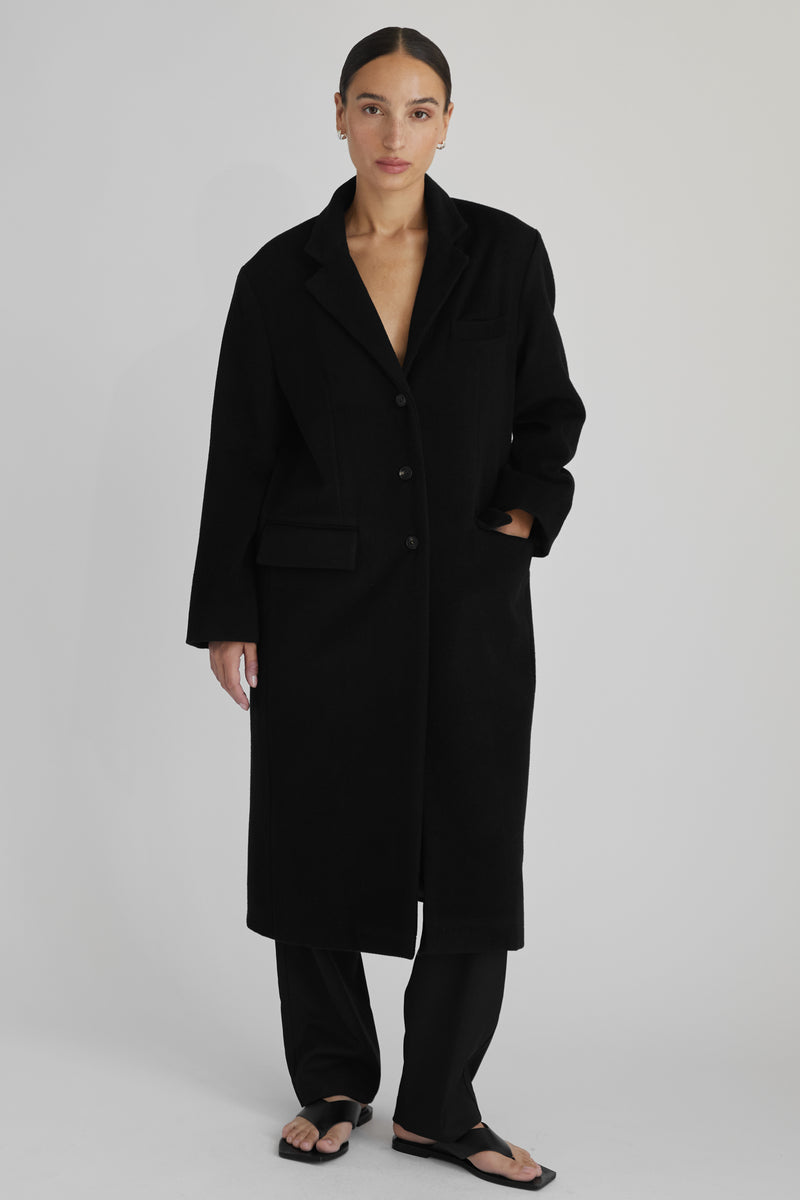 Long Wool Cashmere Coat– Almina Concept