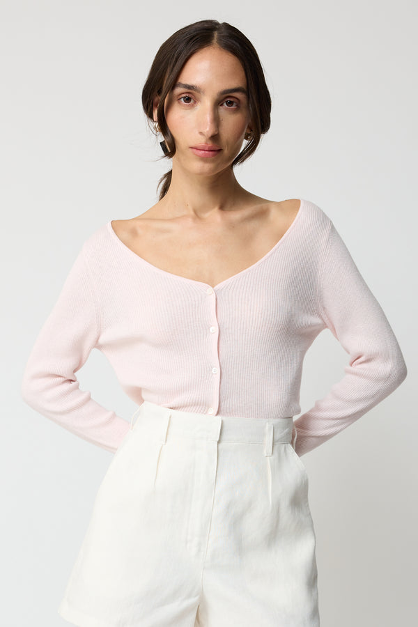 Ribbed Cami Sweater Top– Almina Concept