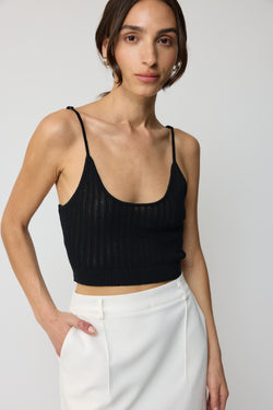 Cropped Knit Cami Top