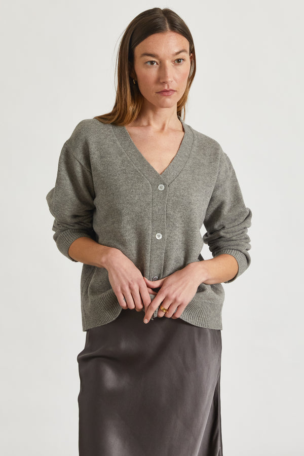 Wool Oversized Cardigan - Almina Concept 