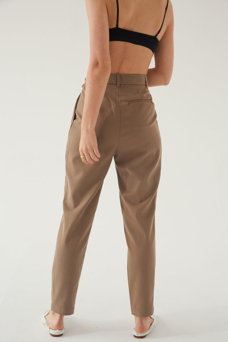High Waisted Pleated Trouser - Almina Concept 