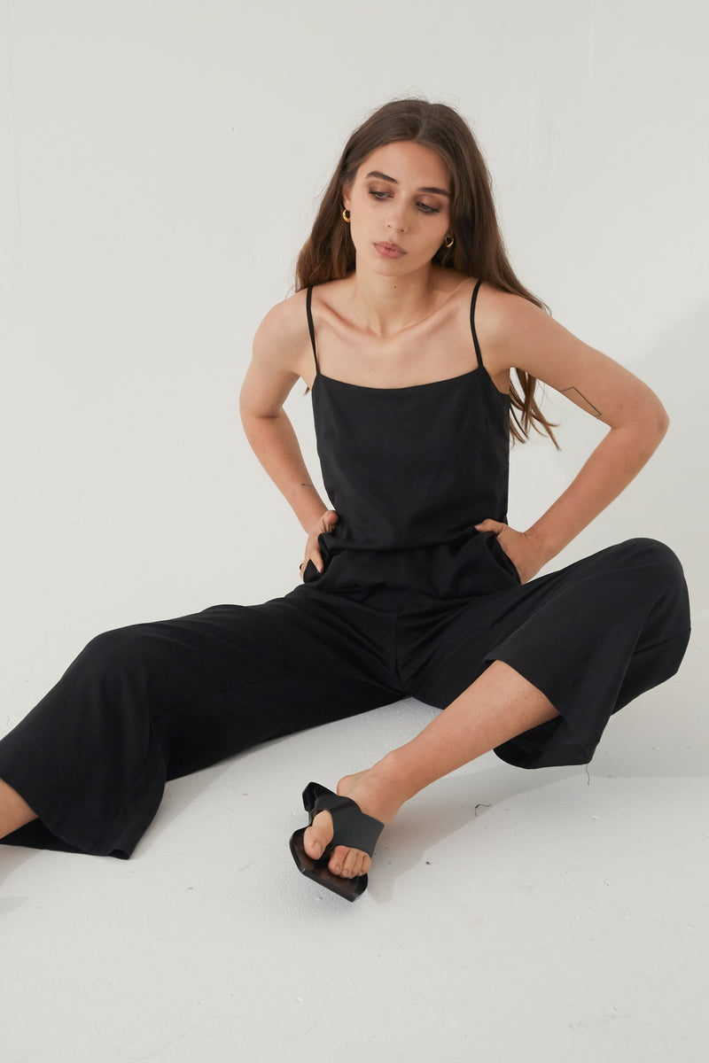 Camisole Linen Jumpsuit– Almina Concept