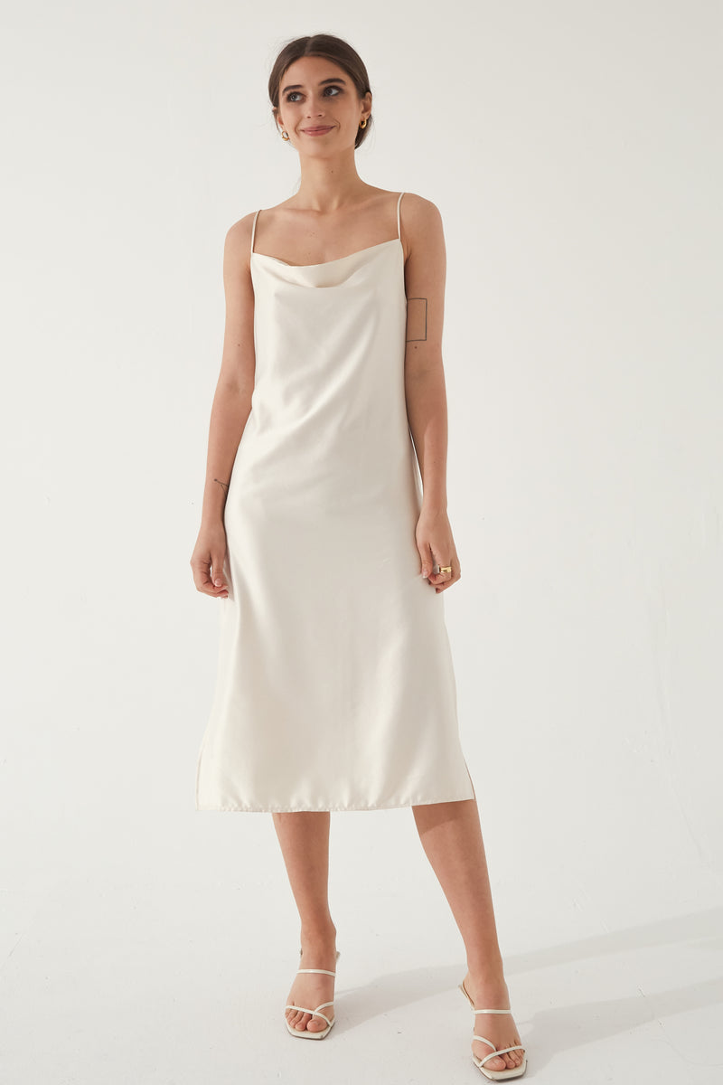 Draped Slip Dress - Almina Concept 