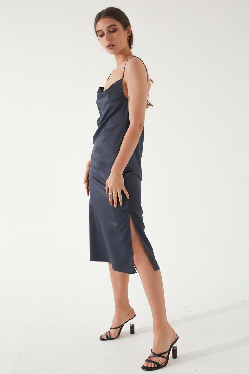 Draped Slip Dress - Almina Concept 