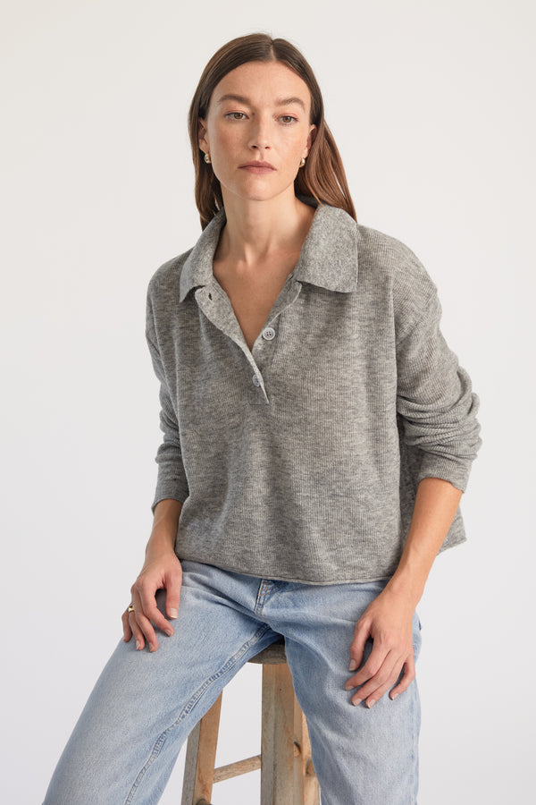 Polo Alpaca Sweater - Almina Concept 