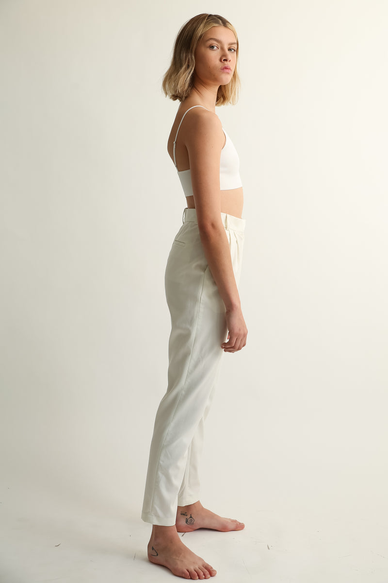 High Waisted Pleated Trouser - Almina Concept 