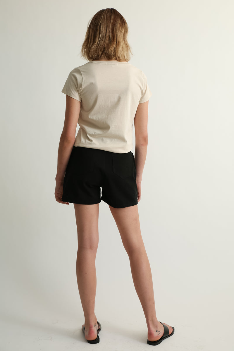 Denim High Waist Shorts - Almina Concept 