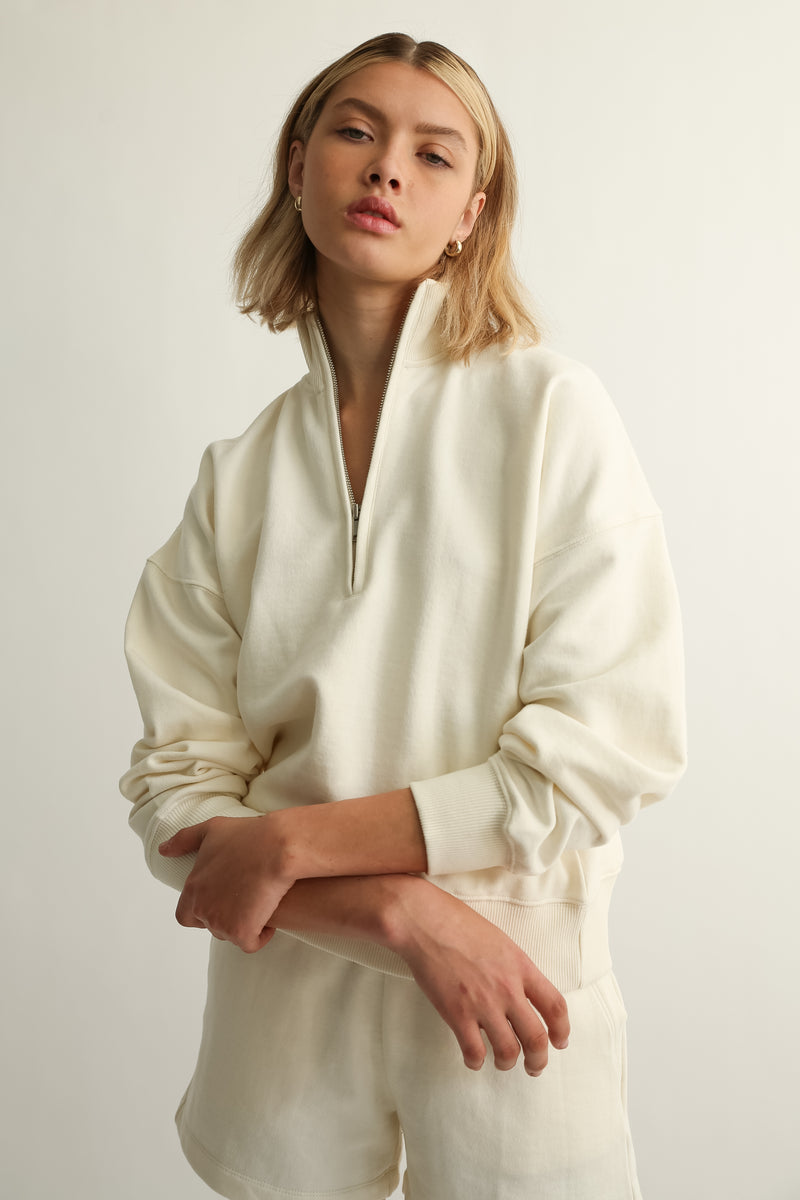 The 1/2 Zip Sweatshirt– Almina Concept