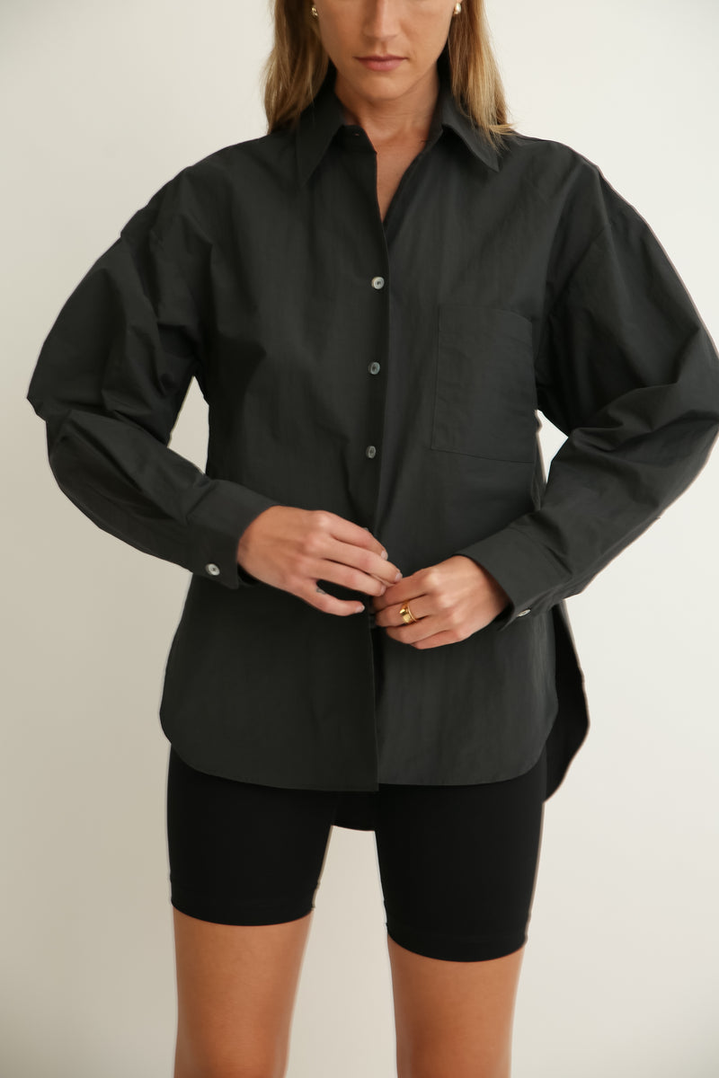 Oversized Button Up Shirt - Almina Concept 