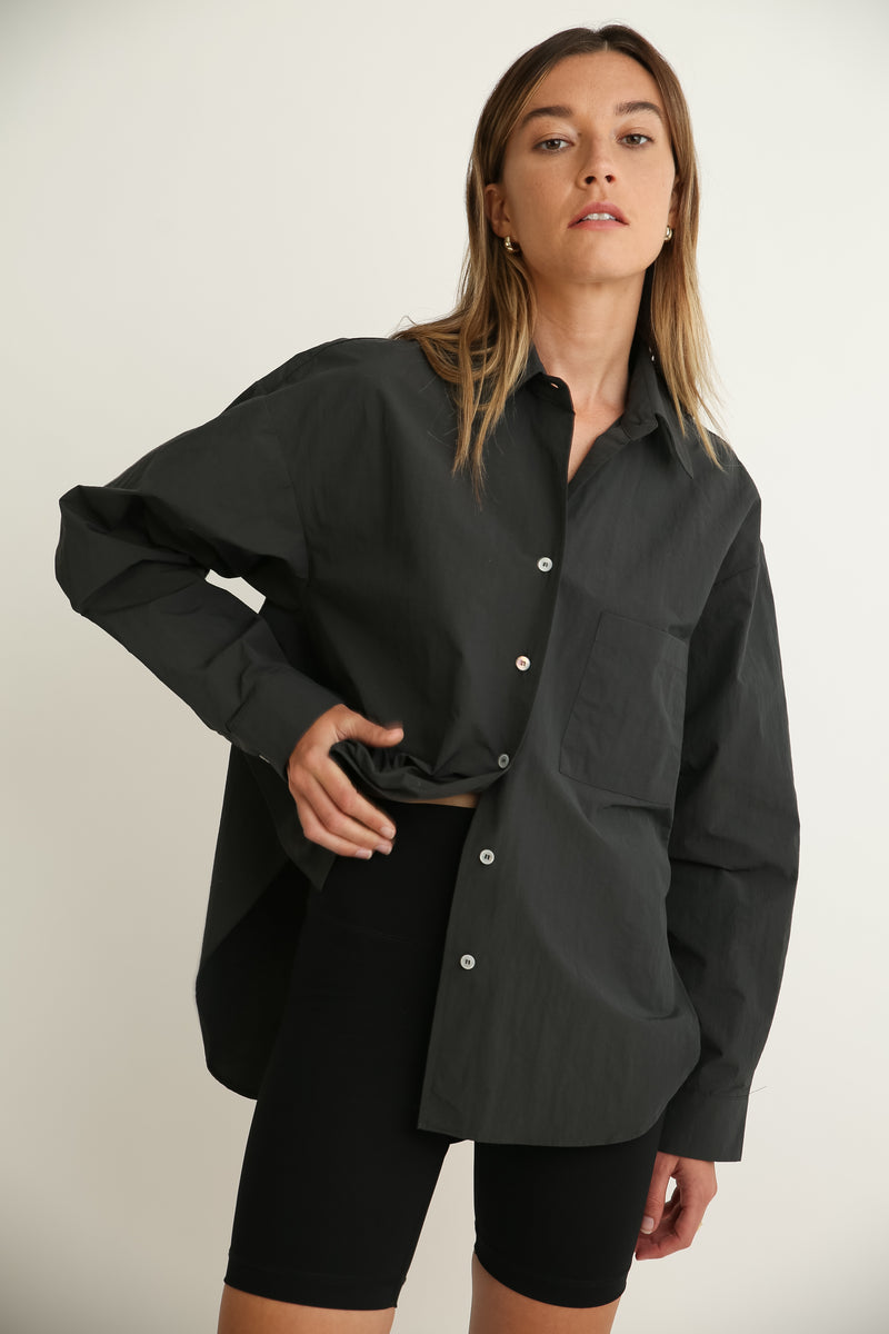 Oversized Button Up Shirt - Almina Concept 
